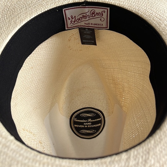 Goorin Bros Panama Hat w/ Owl Feather and leather trim - Picture 2 of 7